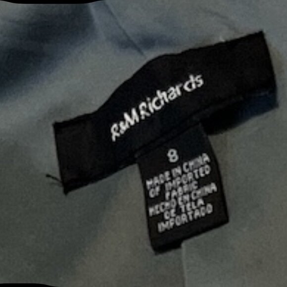 R&M RICHARDS Dress One Shoulder Gems Shimmer Fabric Size 8 Green - Picture 4 of 13